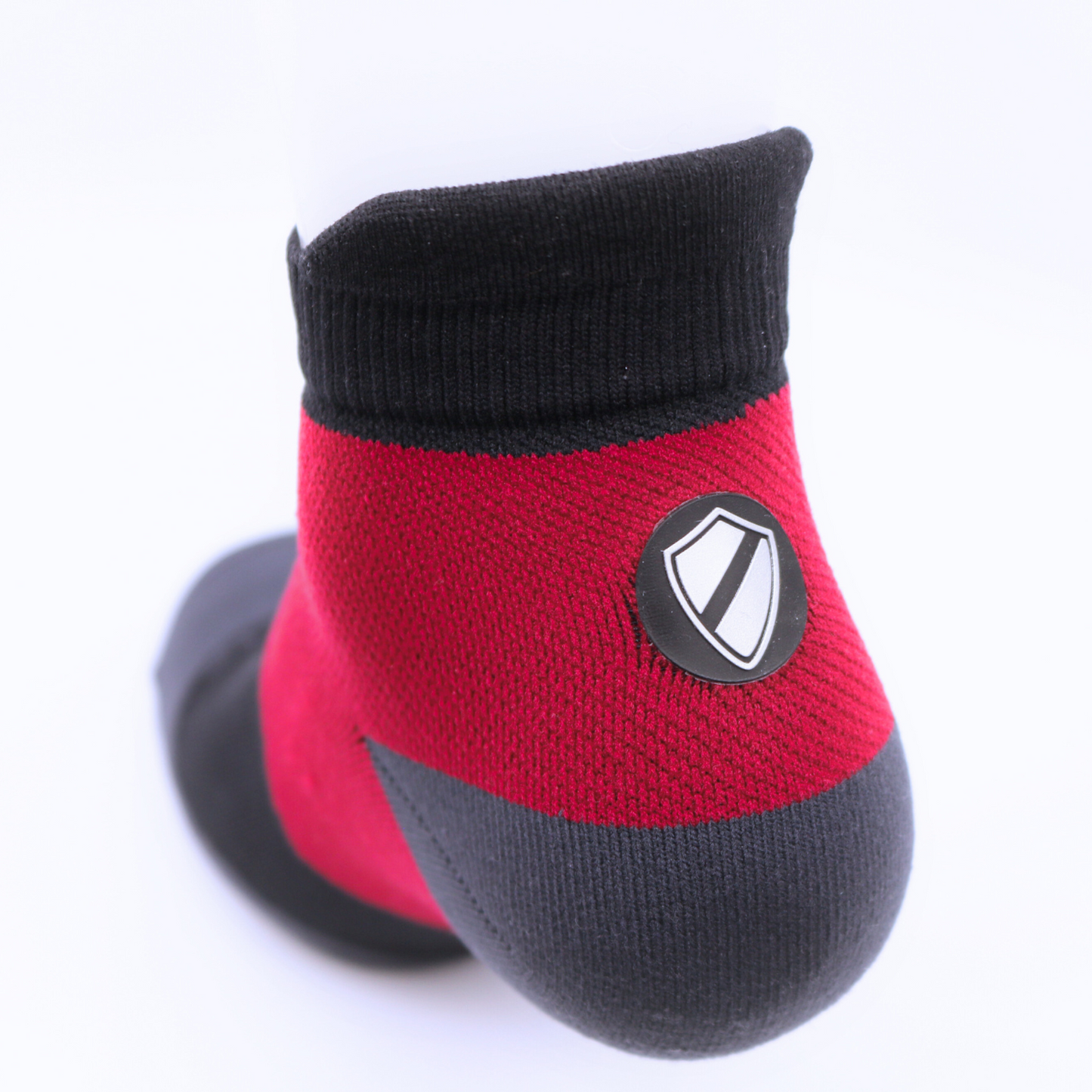 MediSports Performance Ankle Socks (20-30 mmHg) - Black/Red - MediSportsUSA