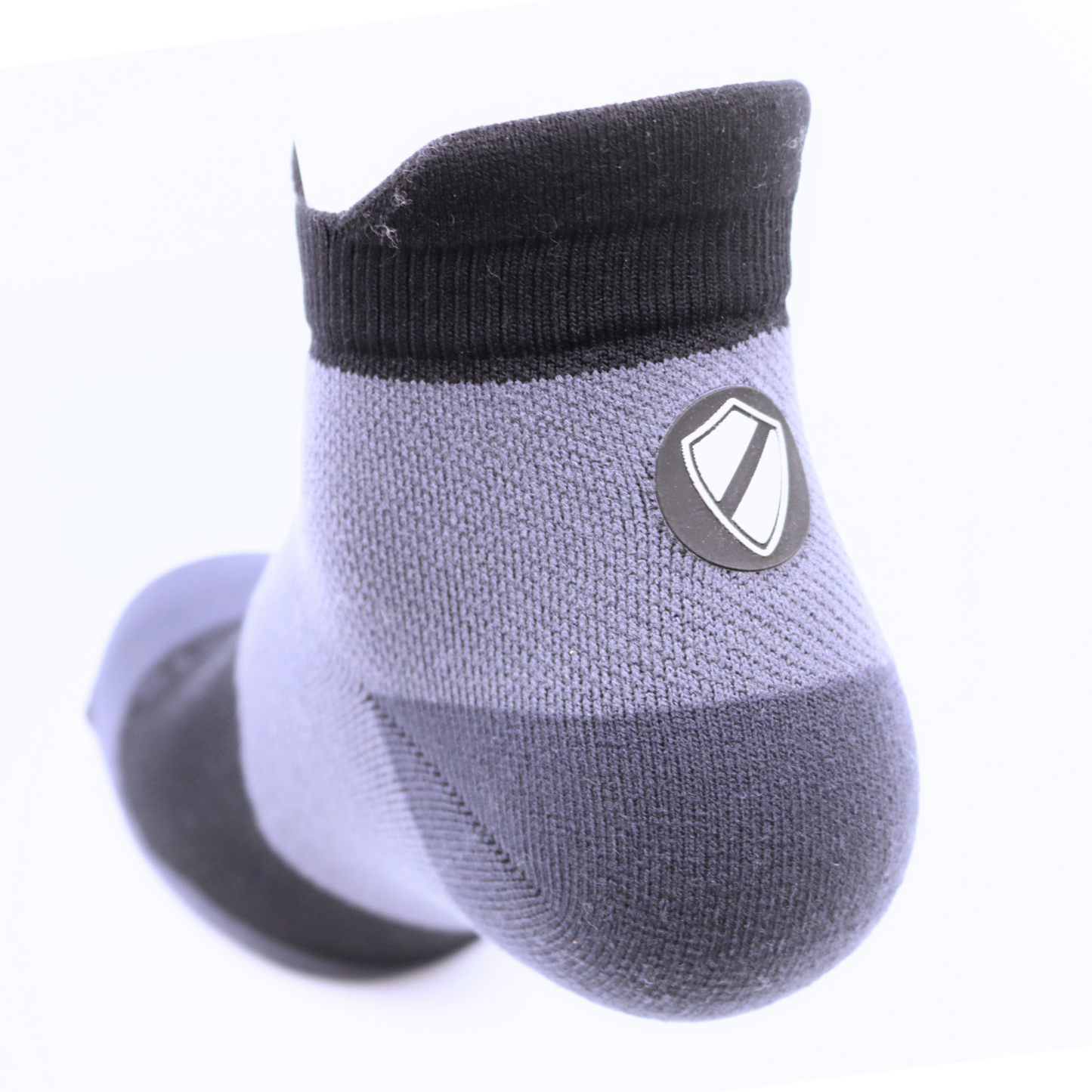 MediSports Performance Ankle Socks (20-30 mmHg) - Black/Grey - MediSportsUSA