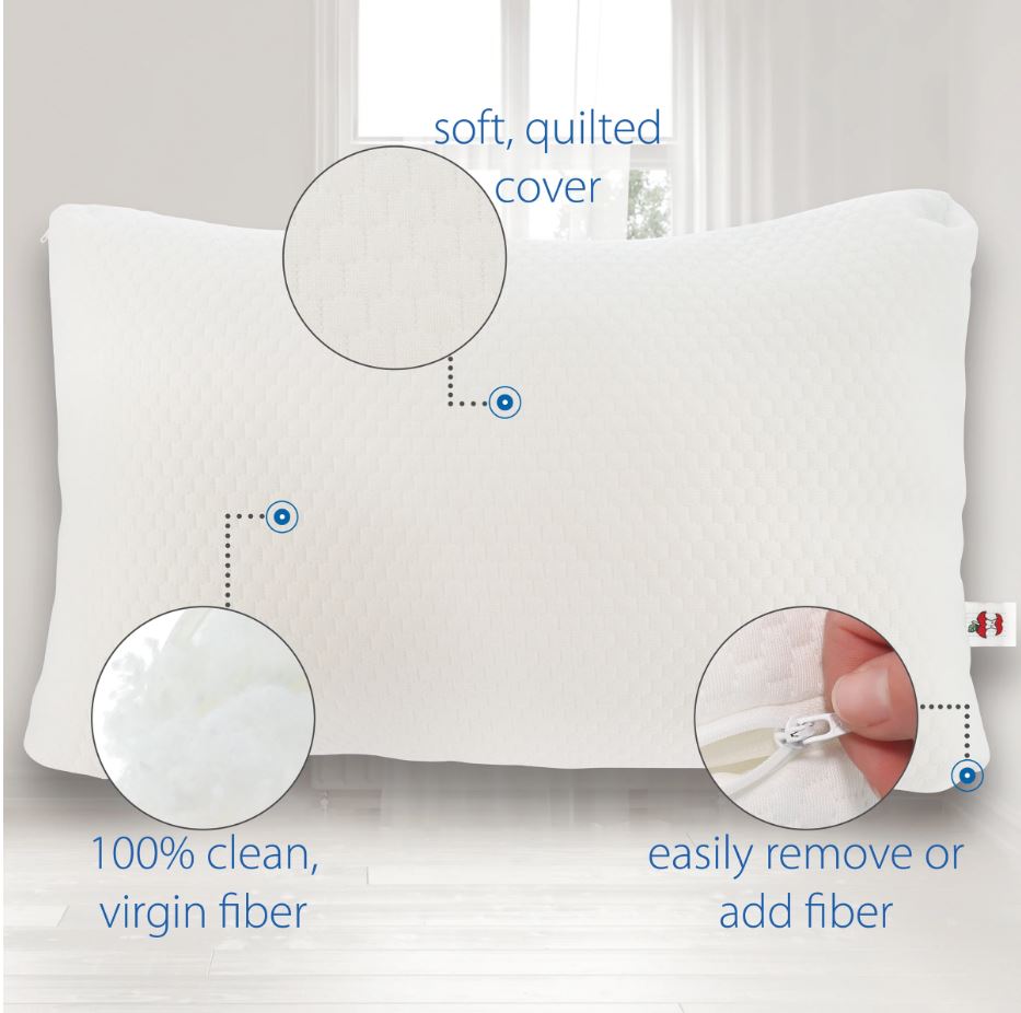 MediSports Adjustable-Loft Fiber Comfort Pillow - MediSportsUSA