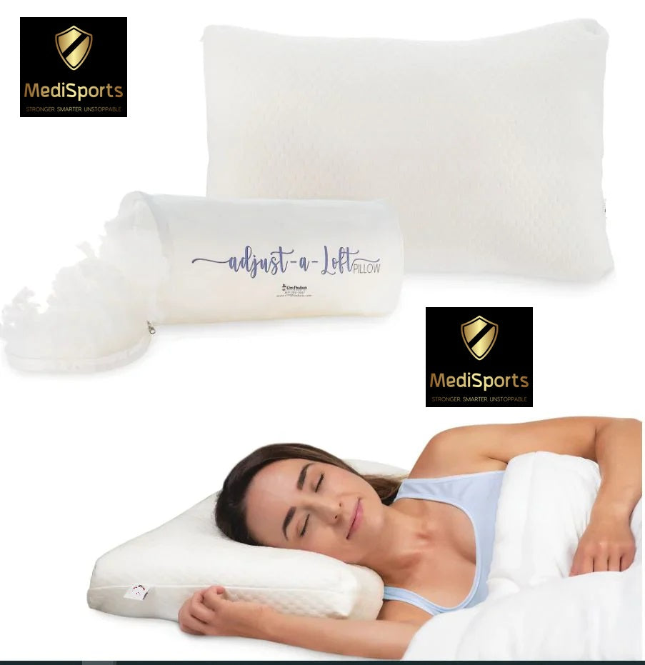 MediSports Adjustable-Loft Fiber Comfort Pillow - MediSportsUSA