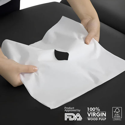 MediSports Headrest Sheets with slit 12" x 12" (1000 Sheets / Box) - MediSportsUSA