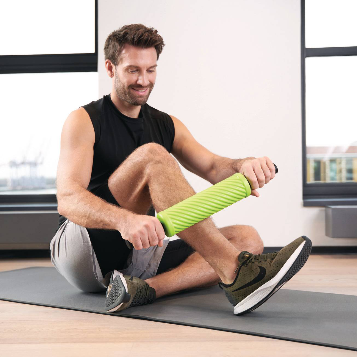 Fascia roller stick Azure - MediSportsUSA