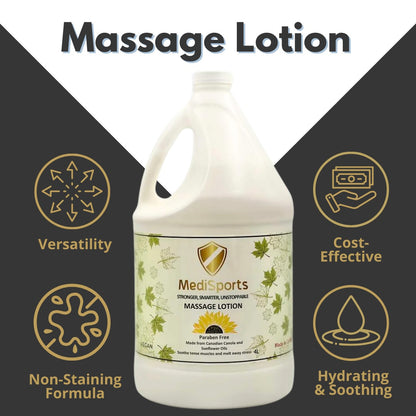 MediSports VEGAN Massage Lotion – 4 Litre - MediSportsUSA