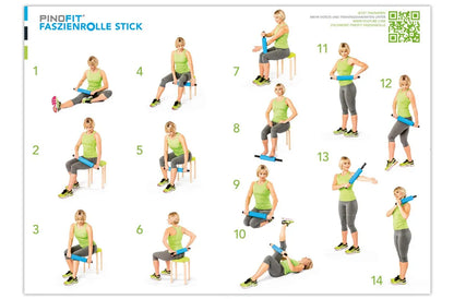 Fascia roller stick lime - MediSportsUSA
